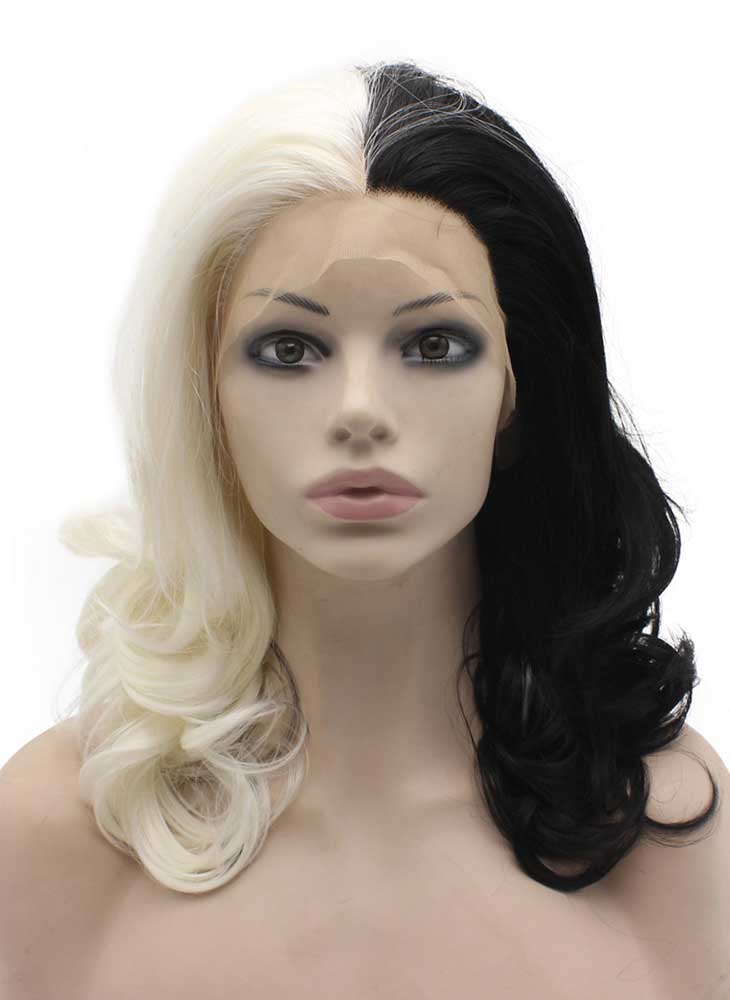 Two-Tone Wavy Cosplay Wig (16in)