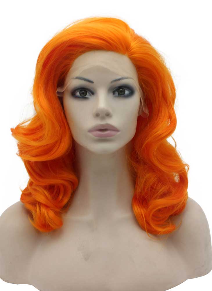 Burnt Orange Wavy Cosplay Wig (16in)