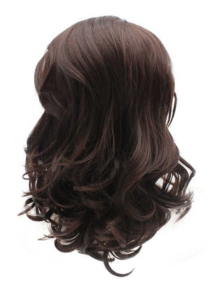 Dark Auburn Wavy Wig (16in)