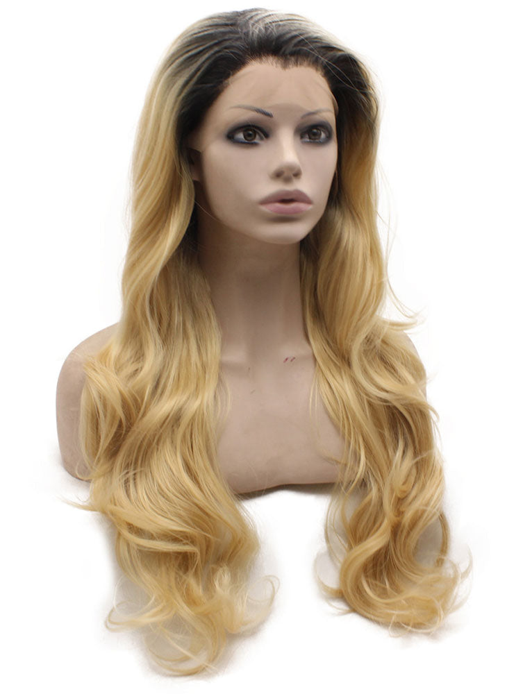 Blonde Ombre Long Wavy Synthetic Wig