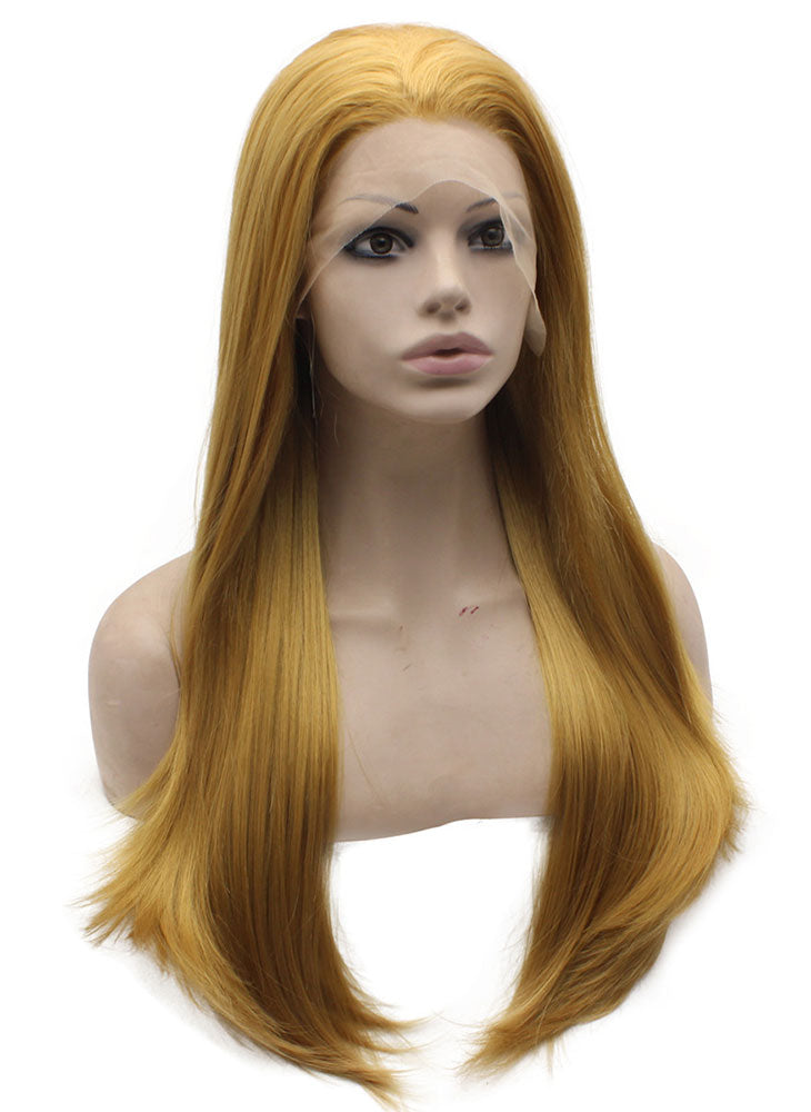 Blonde Straight Lace Front Synthetic Wig