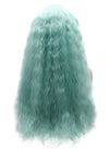 Blue Curly Long Wavy Synthetic Wig