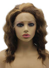 Highlight Brown Shoulder Length Curly Wig