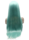 Long Turquoise Lace Front Synthetic Wig