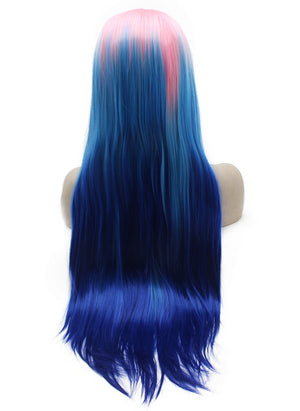 Pink Blue ombre wig