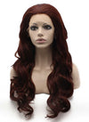 Long Wavy Reddish Heat Resistant Lace Front Synthetic Wig