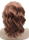 Shoulder Length Wavy Lace Front Synthetic Reddish Blonde Party Wig