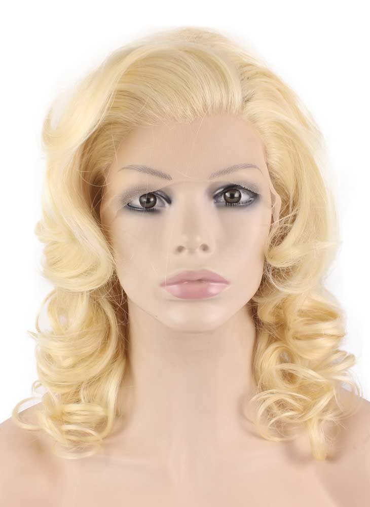 White Blonde Wavy Wig (16in)