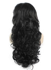 Long Wavy Black Heat Friendly Synthetic Lace Front Wig Natural