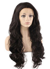 Long Wavy Black Heat Friendly Synthetic Lace Front Wig Natural