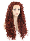 Burgundy Red Long Curly Wig (26in)