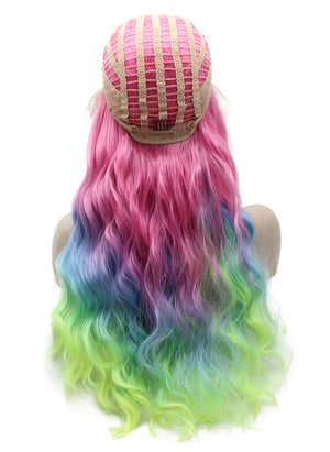 Rainbow Color Synthetic Lace Front Wig