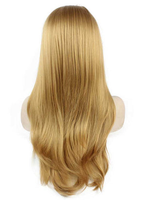 Long Straight Blonde Natural Lace Front Synthetic Hair Wig