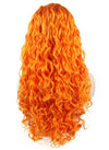 Long Curly Orange Synthetic Lace Front Costume Party Wig