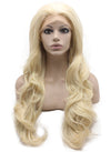 Long Wavy Synthetic Lace Front Blonde Tinsel Wig