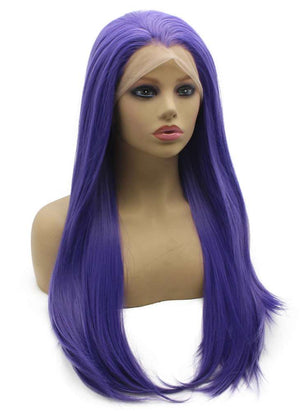 Purplish Blue Long Straight Wig