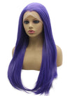 Purplish Blue Long Straight Wig