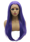 Purplish Blue Long Straight Wig