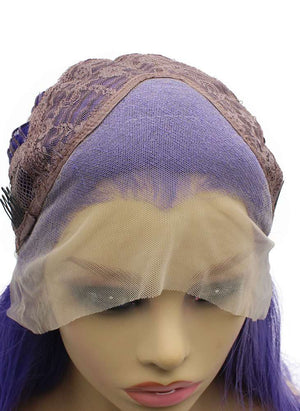 Purplish Blue Long Straight Wig