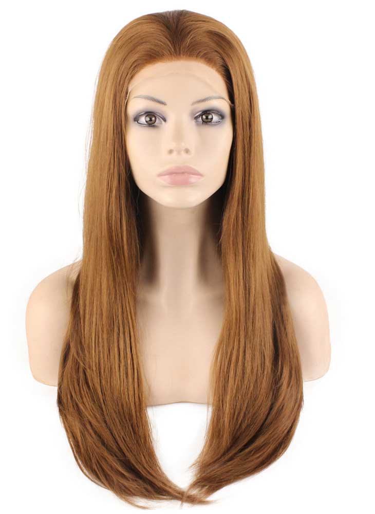 Long Straight Blonde Natural Lace Front Synthetic Hair Wig