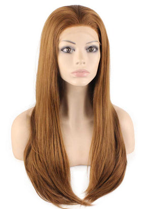 Long Straight Blonde Natural Lace Front Synthetic Hair Wig