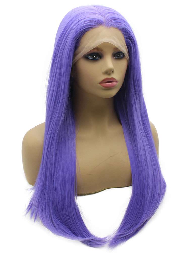 Lavender Purple Long Straight Wig