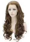 Long Wavy Ash Blonde Natural Lace Front Synthetic Hair Wig