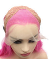 Long Straight Lace Front Synthetic Pink Wig