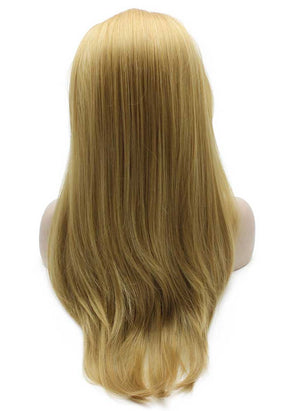 Long Straight Blonde Natural Hand Tied Lace Front Wig