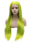 Neon Green Straight Lace Front Synthetic Wig