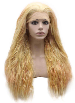 Yellowish Orange Ombre Kinky Curly Wig