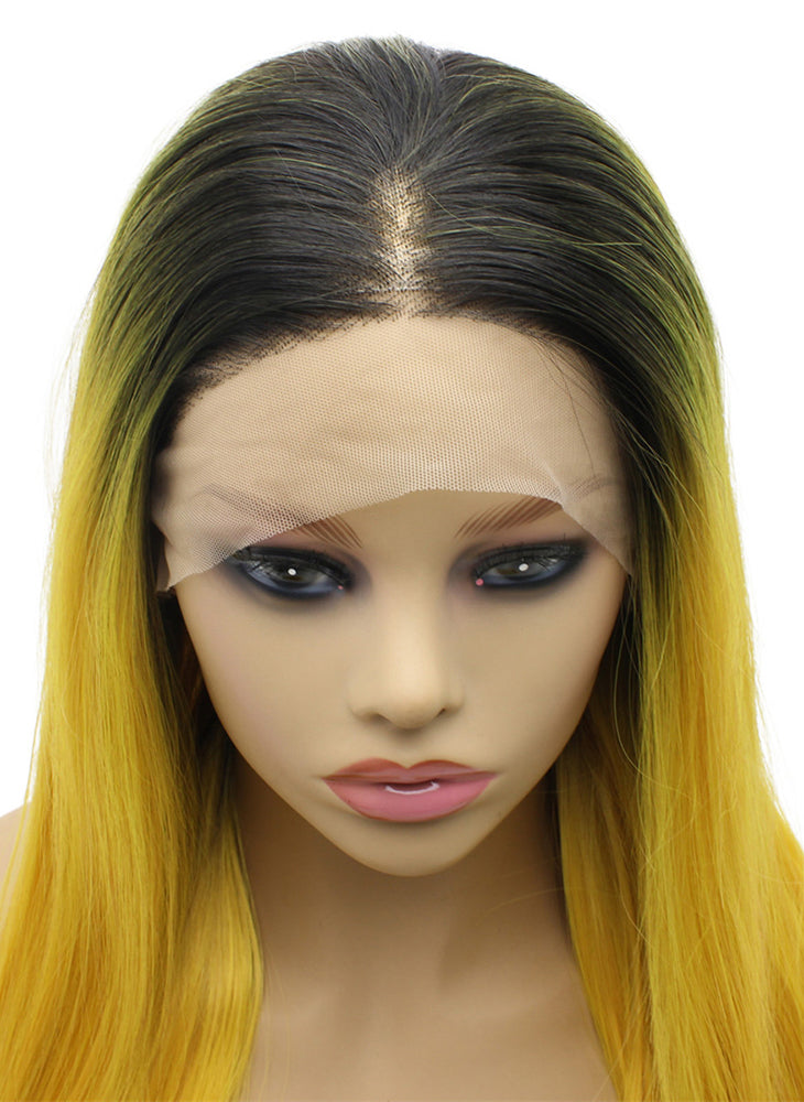 Black clearance yellow wig