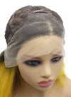 Long Straight Dark Root Synthetic Lace Front Yellow Wig