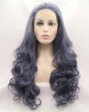 Dusty BLue Synthetic Lace Front Wig