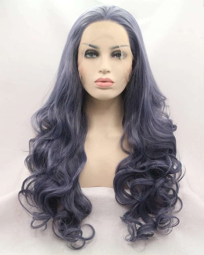 Dusty BLue Synthetic Lace Front Wig MX Angel Wig