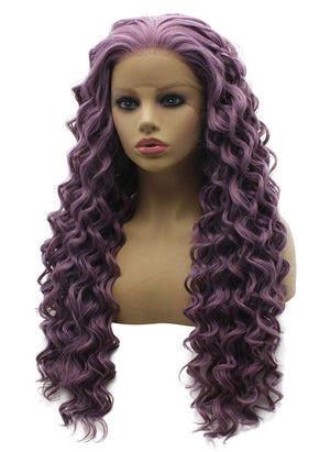 Extra Long Lavender Purple Long Curly Wig (26in)