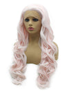 Light Pink Long Wavy Wig