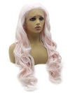 Light Pink Long Wavy Wig