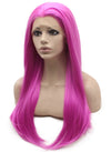 Rose Pink Long Straight Wig