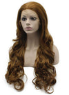 Long Wavy Blonde Hand Tied Lace Front Synthetic Wig