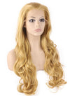 Long Wavy Blonde Natural Lace Front Synthetic Hair Wig