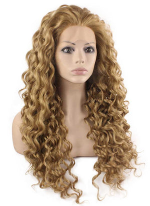 Ash Blonde Long Curly Wig (26in)