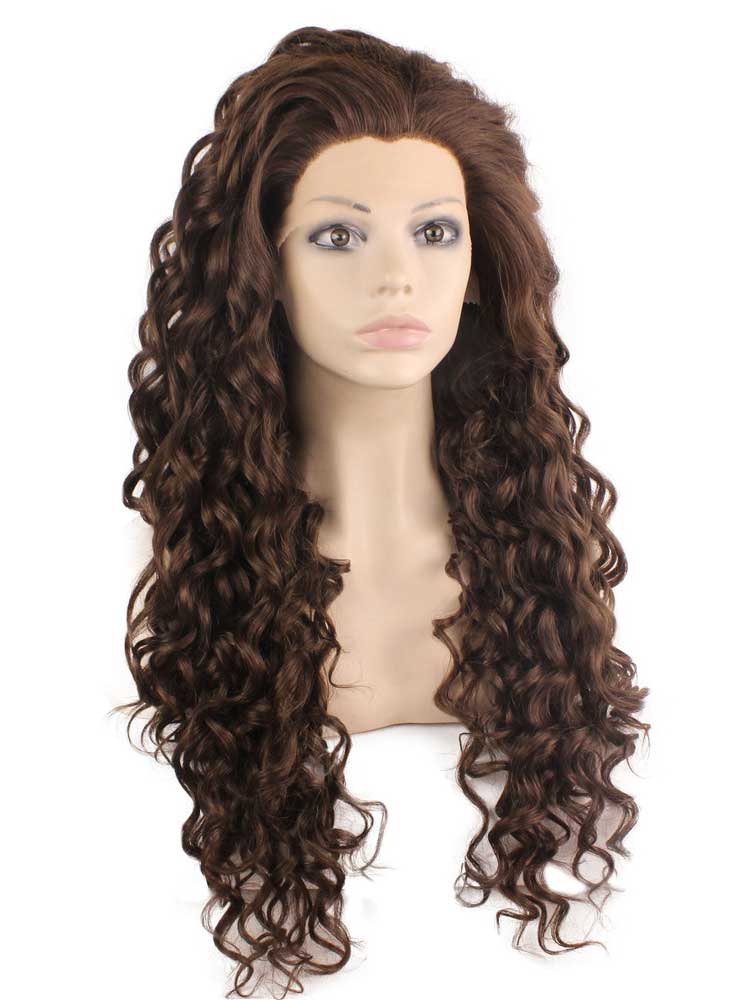 Brown Mix Long Curly Wig (26in)