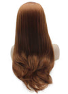 Long Straight Auburn Natural Lace Front Synthetic Hair Wig