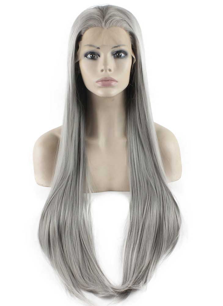 Silver Long Straight Wig