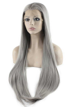 Silver Long Straight Wig