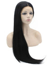 long straight black wig