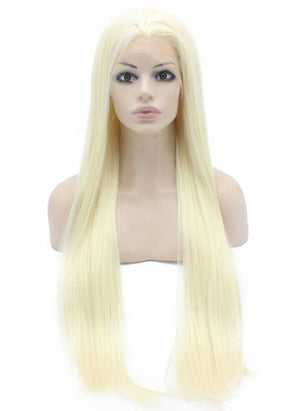 Pale Blonde Long Straight Wig