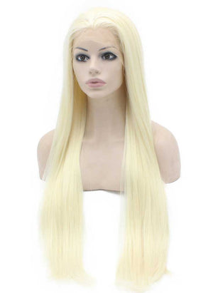 Pale Blonde Long Straight Wig