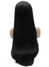 30inch Extra Long Straight Black Natural Synthetic Lace Front Wig